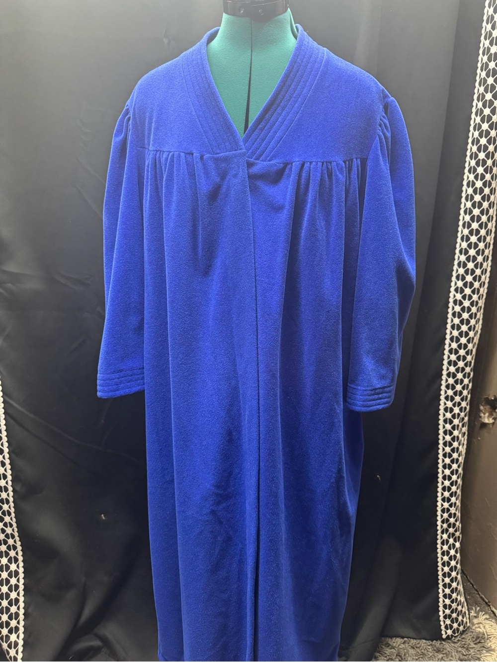Vanity Fair Royal Blue Plush Robe